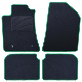 ALFOMBRA A MEDIDA TOYOTA AVENSIS (2003-2009) 5PZ RIBETE VERDE