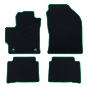 ALFOMBRA A MEDIDA TOYOTA COROLLA HYBRID SEDAN-SPORTS TOURER (2019-PRESENTE) 5PZ RIBETE VERDE