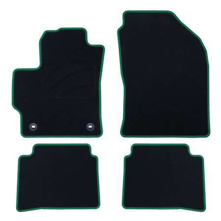 ALFOMBRA A MEDIDA TOYOTA COROLLA HYBRID SEDAN-SPORTS TOURER (2019-PRESENTE) 5PZ RIBETE VERDE