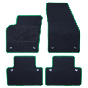 ALFOMBRA A MEDIDA VOLVO V50 (2004-2012) 5PZ RIBETE VERDE