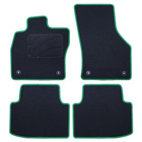ALFOMBRA A MEDIDA VOLKSWAGEN ARTEON (2018-PRESENTE) 5PZ RIBETE VERDE