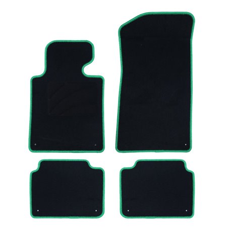 ALFOMBRA A MEDIDA VOLKSWAGEN BORA (1998-2005) 5PZ RIBETE VERDE