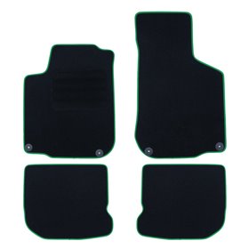 ALFOMBRA A MEDIDA VOLKSWAGEN GOLF I (1974-1983) 5PZ RIBETE VERDE