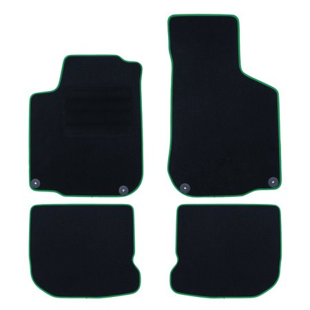 ALFOMBRA A MEDIDA VOLKSWAGEN GOLF I (1974-1983) 5PZ RIBETE VERDE