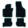 ALFOMBRA A MEDIDA VOLKSWAGEN GOLF VI (2008-2012) 5PZ RIBETE VERDE