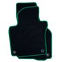 ALFOMBRA A MEDIDA VOLKSWAGEN GOLF VI (2008-2012) 5PZ RIBETE VERDE