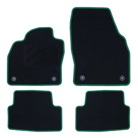 ALFOMBRA A MEDIDA VOLKSWAGEN POLO AW (2017) 5PZ RIBETE VERDE