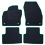 ALFOMBRA A MEDIDA VOLKSWAGEN T-CROSS (2019-PRESENTE) 5PZ RIBETE VERDE