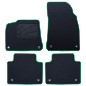 ALFOMBRA A MEDIDA VOLKSWAGEN TOUAREG (2018-PRESENTE) 5PZ RIBETE VERDE