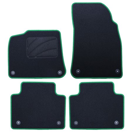 ALFOMBRA A MEDIDA VOLKSWAGEN TOUAREG (2018-PRESENTE) 5PZ RIBETE VERDE
