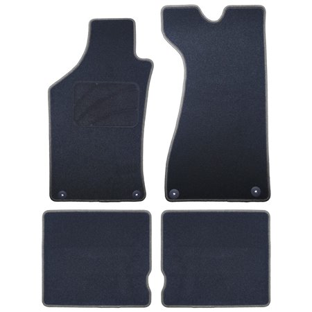 ALFOMBRA A MEDIDA AUDI 80 SEDAN (1986-1996) 5PZ RIBETE GRIS OSCURO