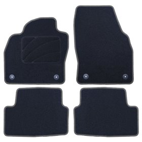 ALFOMBRA A MEDIDA AUDI A1 (2018-PRESENTE) 5PZ RIBETE GRIS OSCURO