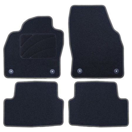 ALFOMBRA A MEDIDA AUDI A1 (2018-PRESENTE) 5PZ RIBETE GRIS OSCURO