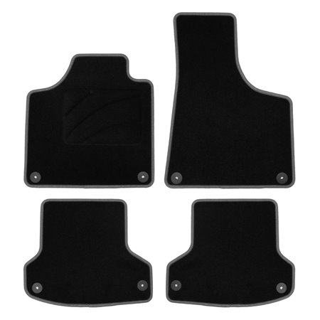 ALFOMBRA A MEDIDA AUDI A3 8P (2003-2012) 5PZ RIBETE GRIS OSCURO