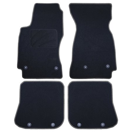 ALFOMBRA A MEDIDA AUDI A4 B5 (1995-2001) 5PZ RIBETE GRIS OSCURO