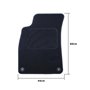 ALFOMBRA A MEDIDA AUDI A4 B6 (2001-2004) 5PZ RIBETE GRIS OSCURO