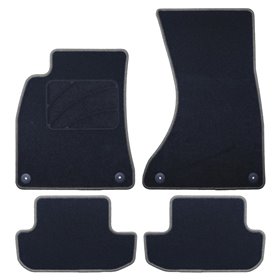 ALFOMBRA A MEDIDA AUDI A5 - CABRIO (2009-2017) 5PZ RIBETE GRIS OSCURO