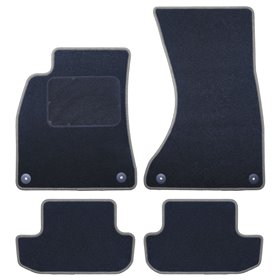 ALFOMBRA A MEDIDA AUDI A5 -COUPE (2007-2016) 5PZ RIBETE GRIS OSCURO