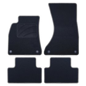 ALFOMBRA A MEDIDA AUDI A5 - SPORTBACK (2009-2017) 5PZ RIBETE GRIS OSCURO