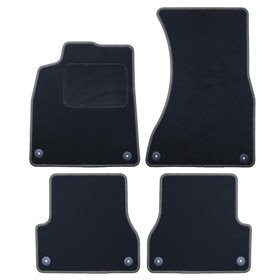 ALFOMBRA A MEDIDA AUDI A7 C7 (2010-2018) 5PZ RIBETE GRIS OSCURO