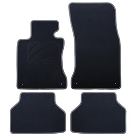 ALFOMBRA A MEDIDA BMW E60 SERIE 5 (2003-2010) 5PZ RIBETE GRIS OSCURO