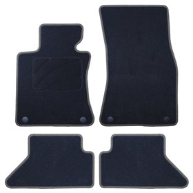 ALFOMBRA A MEDIDA BMW E63 SERIE 6 COUPE (2003-2011) 5PZ RIBETE GRIS OSCURO