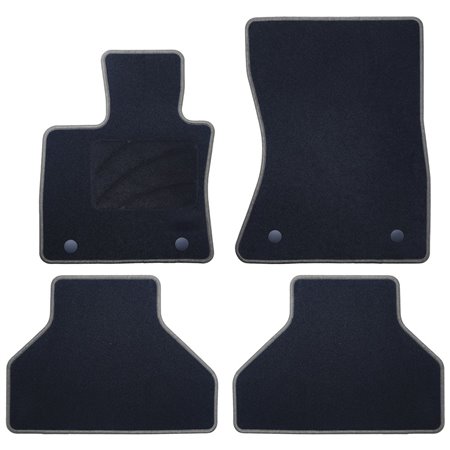 ALFOMBRA A MEDIDA BMW E70 X5 (2007-2013) 5PZ RIBETE GRIS OSCURO