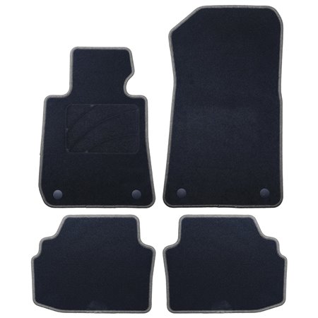 ALFOMBRA A MEDIDA BMW E92 SERIE 3 COUPE (2006-2013) 5PZ RIBETE GRIS OSCURO
