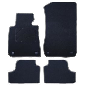 ALFOMBRA A MEDIDA BMW E93 SERIE 3 CABRIO (2007-2013) 5PZ RIBETE GRIS OSCURO