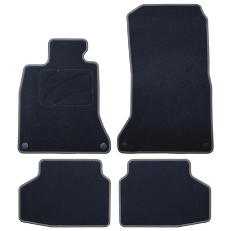 ALFOMBRA A MEDIDA BMW F01 SERIE 7 CORTO (2008-2015) 5PZ RIBETE GRIS OSCURO