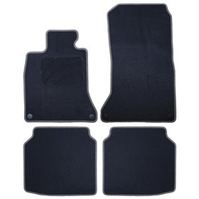 ALFOMBRA A MEDIDA BMW F02 SERIE 7 LARGO (2008-2015) 5PZ RIBETE GRIS OSCURO