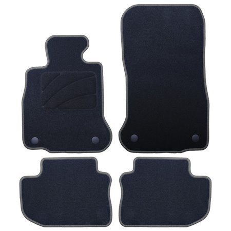 ALFOMBRA A MEDIDA BMW F06 SERIE 6 GRAND COUPE (2012-2019) 5PZ RIBETE GRIS OSCURO