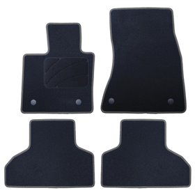 ALFOMBRA A MEDIDA BMW F15 X5 (2013-2018) 5PZ RIBETE GRIS OSCURO