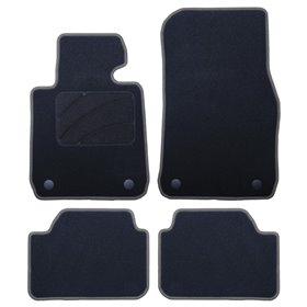 ALFOMBRA A MEDIDA BMW F21 SERIE 1 3 PUERTAS (2012-PRESENTE) 5PZ RIBETE GRIS OSCURO