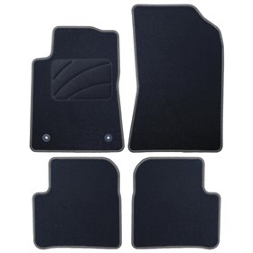 ALFOMBRA A MEDIDA CITROEN C3 (2016-PRESENTE) 5PZ RIBETE GRIS OSCURO