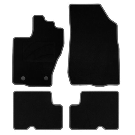 ALFOMBRA A MEDIDA DACIA DUSTER (2014-2018) 5PZ RIBETE GRIS OSCURO