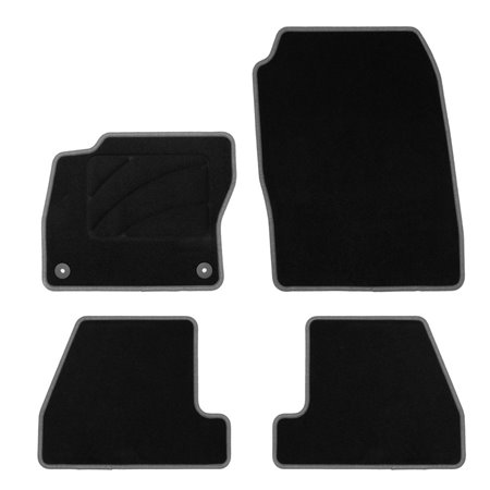 ALFOMBRA A MEDIDA FORD FOCUS III (2011-2015) 5PZ RIBETE GRIS OSCURO