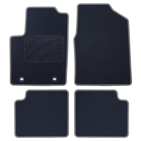 ALFOMBRA A MEDIDA FORD KA (2008-2016) 5PZ RIBETE GRIS OSCURO
