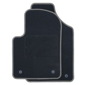 ALFOMBRA A MEDIDA FIAT 500 (2008-2020) 5PZ RIBETE GRIS OSCURO