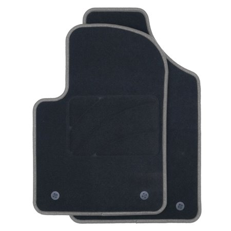 ALFOMBRA A MEDIDA FIAT 500 (2008-2020) 5PZ RIBETE GRIS OSCURO