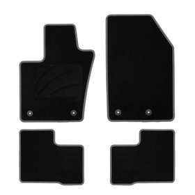 ALFOMBRA A MEDIDA FIAT 500X (2015-PRESENTE) 5PZ RIBETE GRIS OSCURO