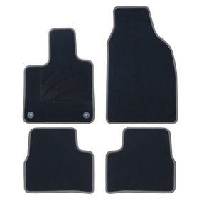 ALFOMBRA A MEDIDA FIAT 500 ELECTRICO 3+1 (DESDE 2020) 5PZ RIBETE GRIS OSCURO