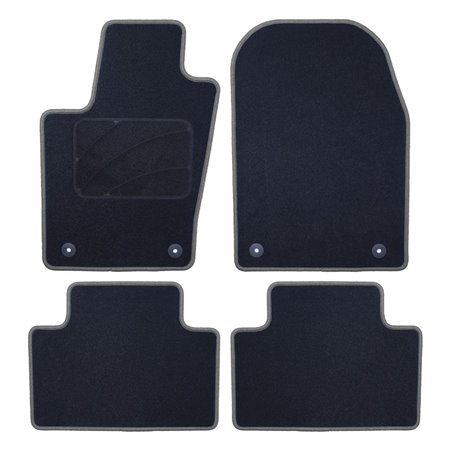 ALFOMBRA A MEDIDA JEEP GRAND CHEROKEE WK2 (2011 -PRESENTE) 5PZ RIBETE GRIS OSCURO