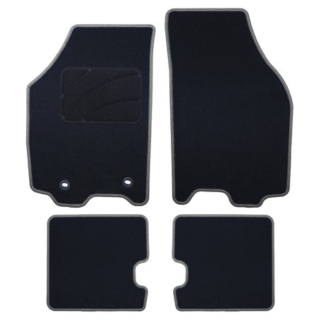 ALFOMBRA A MEDIDA LANCIA YPSILON (2006-2011) 5PZ RIBETE GRIS OSCURO