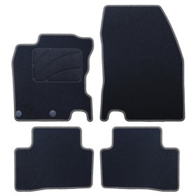 ALFOMBRA A MEDIDA NISSAN QASHQAI (2013-2017) 5PZ RIBETE GRIS OSCURO