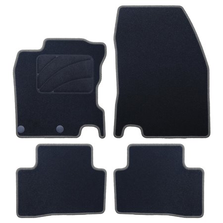 ALFOMBRA A MEDIDA NISSAN QASHQAI (2013-2017) 5PZ RIBETE GRIS OSCURO