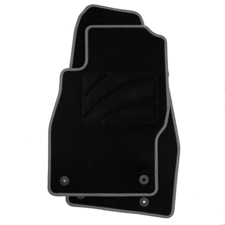 ALFOMBRA A MEDIDA OPEL CORSA D (2006-2014) 5PZ RIBETE GRIS OSCURO