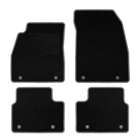 ALFOMBRA A MEDIDA OPEL INSIGNIA (2808-2817) 5PZ RIBETE GRIS OSCURO