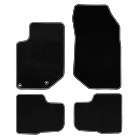 ALFOMBRA A MEDIDA PEUGEOT 2008 (2019-PRESENTE) 5PZ RIBETE GRIS OSCURO
