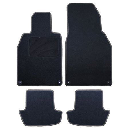 ALFOMBRA A MEDIDA PORSCHE 911 992 (2019 - ) 5 PZ RIBETE GRIS OSCURO
